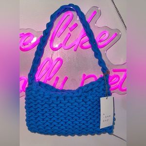 Blue rope shoulder handbag - a new day